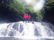 鬼怒川温泉キャニオニングミドルの滝ジャンプ